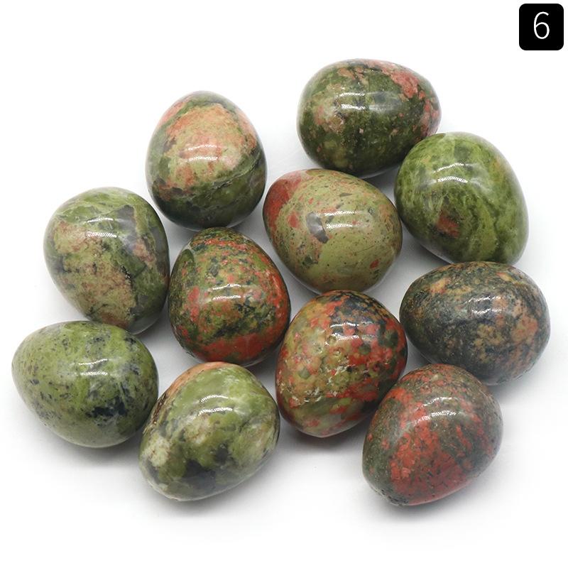 

Яйцевидная форма 20 мм кристалл агатовый камень мини-яйцо внутреннее украшение для дома 1pc