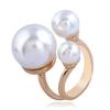 Gold Color Pearl Ring Geometric Beach Party Ring Gifts Fashion Pearl Bead Rings  Girl