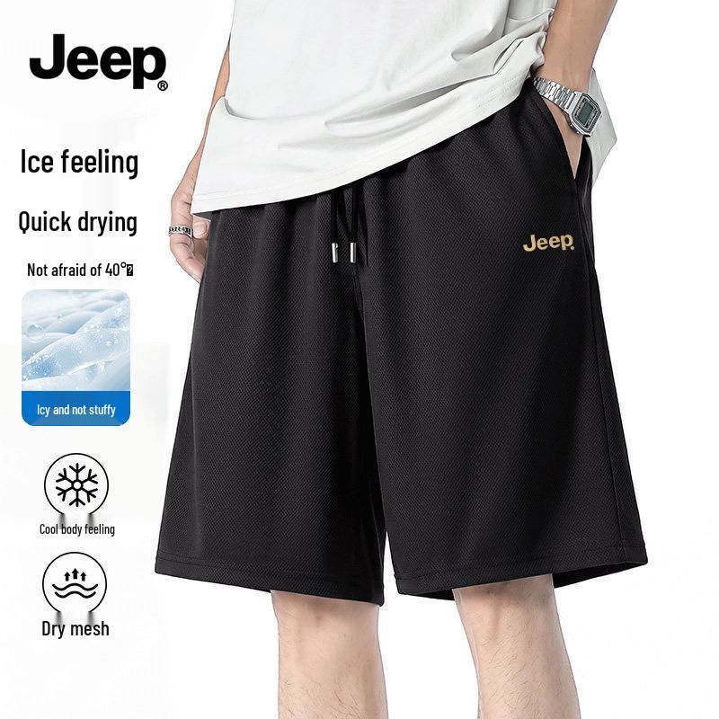 Jeep Men s Mesh Quick-Dry Summer Sport Shorts XL чёрный