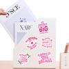 10/30/50pcs Inspirational Text Aesthetic Sticker Pink Motivational English Words Decals Waterproof DIY Laptop Diary Stationery