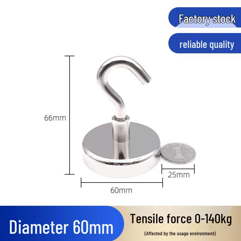 Strong Neodymium Magnet Hook - Punch-Free Refrigerator Fixer