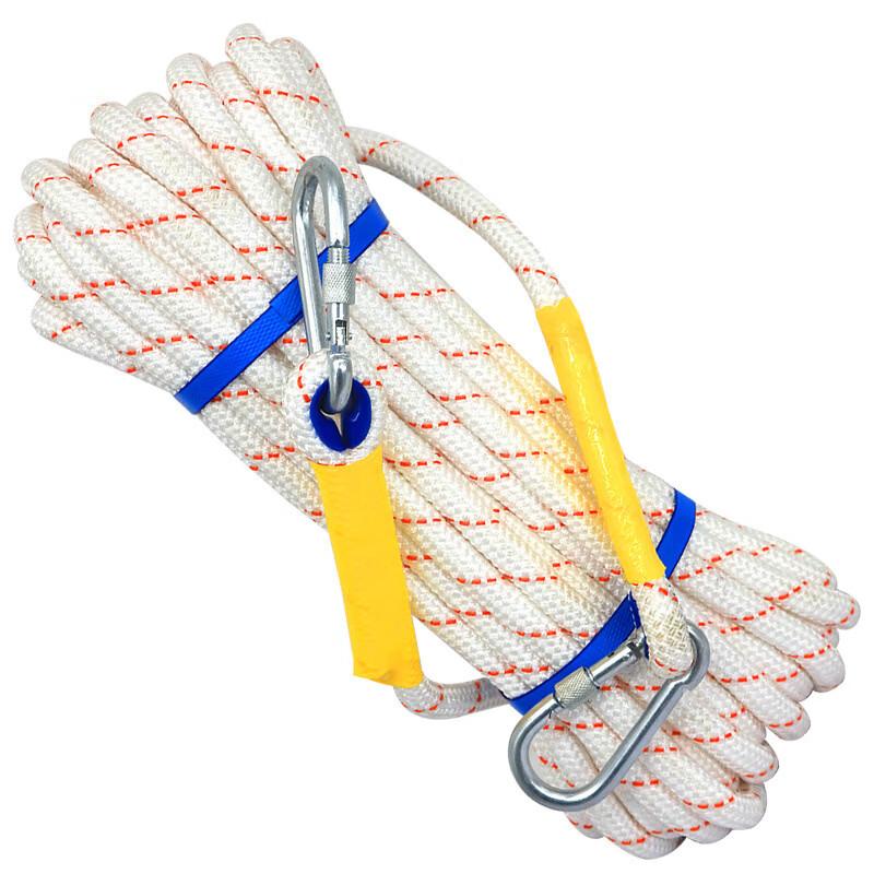 XinanTeng Steel Core Safety and Rescue Rope with Double Hooks 10mm, 10m