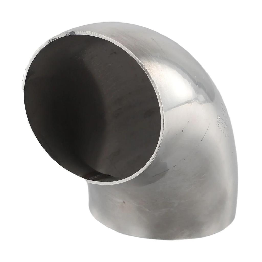 Stainless Steel 304 1.5D Bending Radius Exhaust Elbow 90 Degree Pipe Fitting for Automotive Exhaust and Intake Pipes 34-102mm