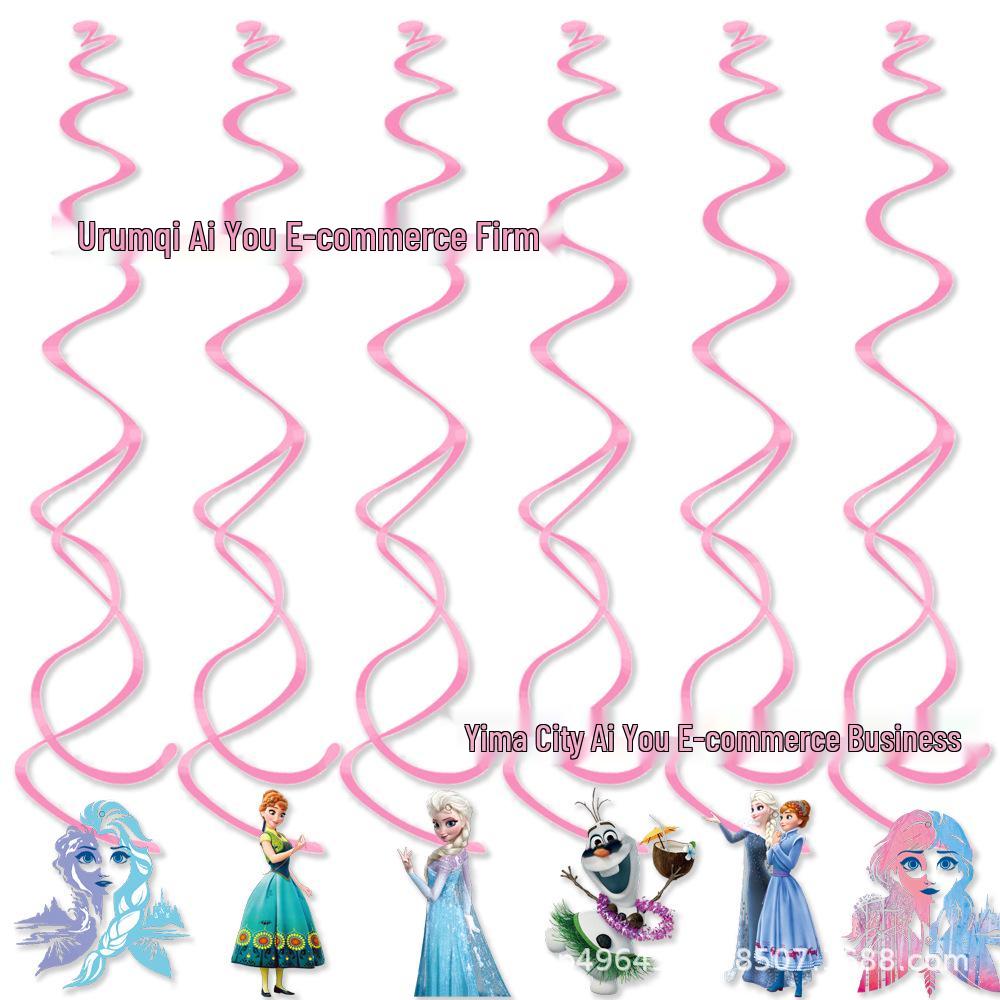 Pink Frozen Elsa Birthday Party Tableware Set: Plates, Napkins, and Decorations