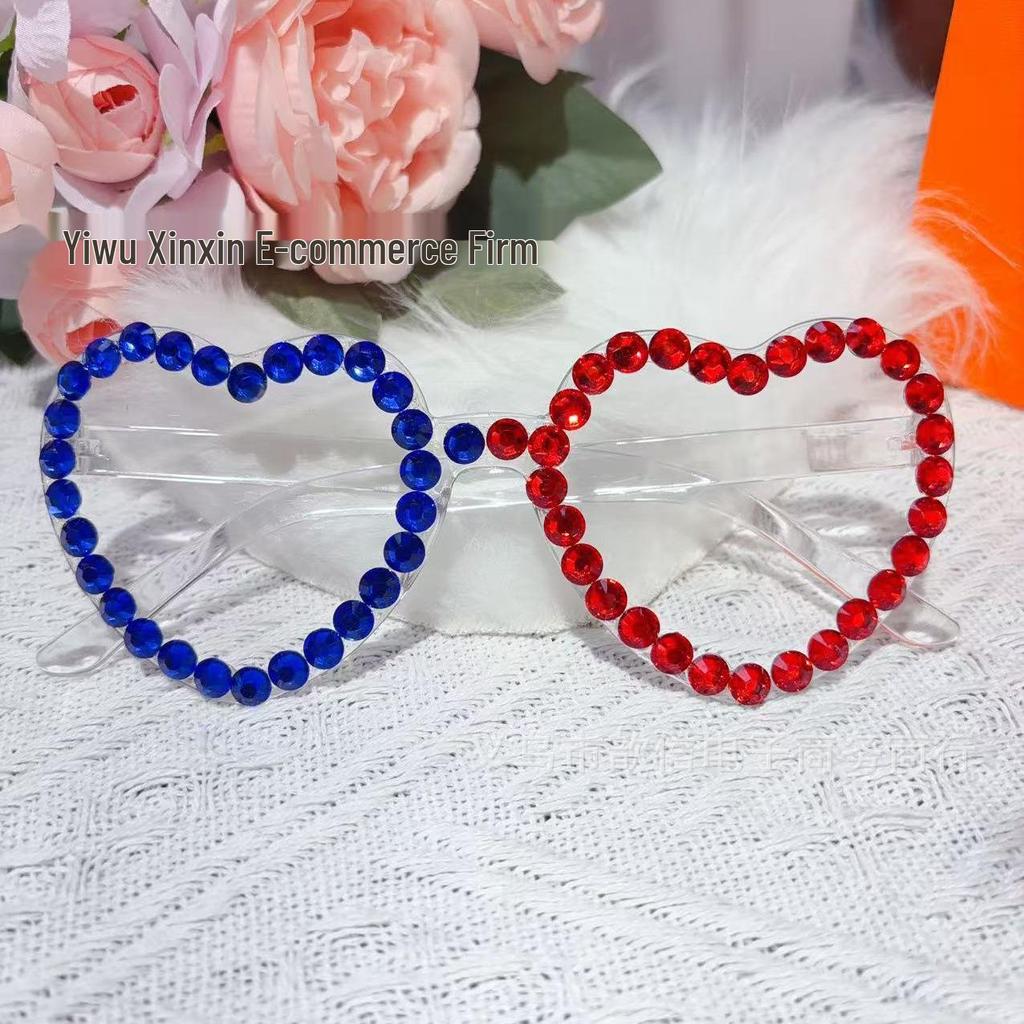 Heart-Shaped Rhinestone Sunglasses: Trendy Eyewear for Weddings and Street Style