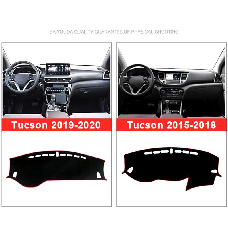 Car Dashboard Avoid Light Pad Instrument Platform Cover Mats Carpets For Hyundai Tucson TL 2015 2016 2017 2018  Accessories