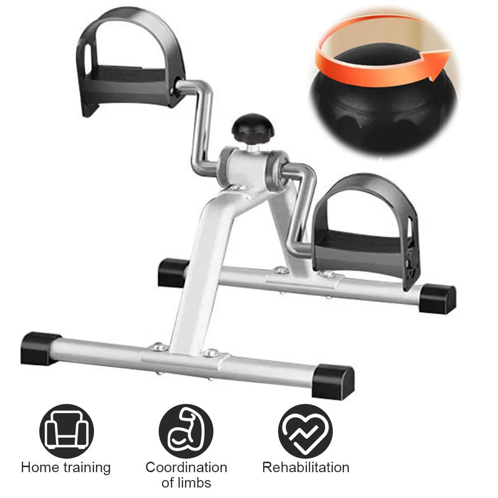 Portable Pedal Exerciser Mini Exercise Bike Adjustable Resistance Foot Peddler Machine Non Slip Mini Bicycle Trainer for Seniors
