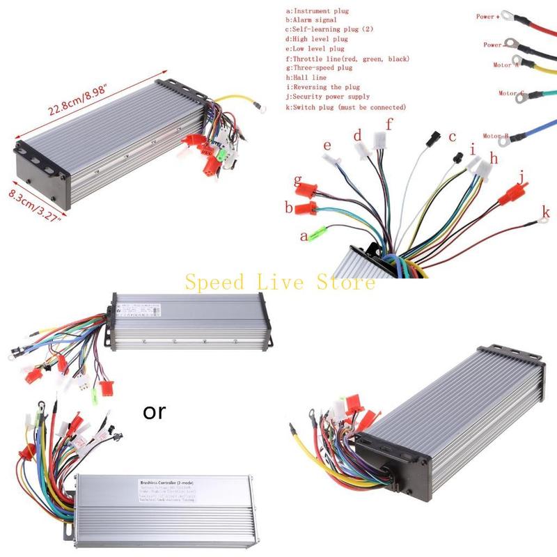547C 48-72V 1500W 4 v 1 Inteligentní bezkartáčový ovladač pro e-kolo a skútr, duální režimy