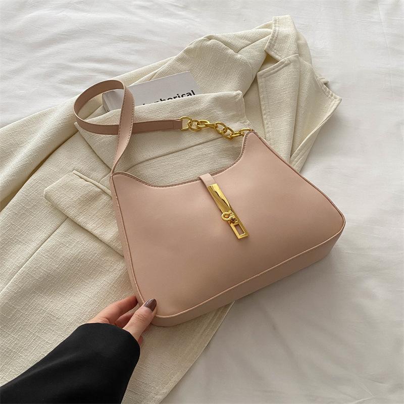 Retro Commuter Texture Simple Small Bag Women'S Underarm Bag Spring Versatile Underarm Small Square Bag