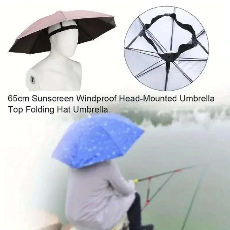 Folding Hat Umbrella Head WearingUmbrella For Men And Women Outdoor Folding Sunny Umbrella Outdoor Sunshade Windproof Umbrella