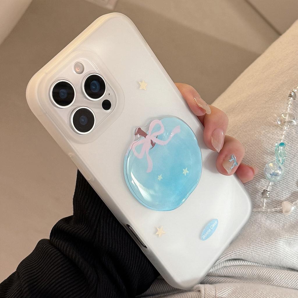 Blue Apple 16 Mobile Phone Case Iphone15promax Suitable for 17 Soft Set 11 Small Fresh Fruit 13 Hanging Chain 12