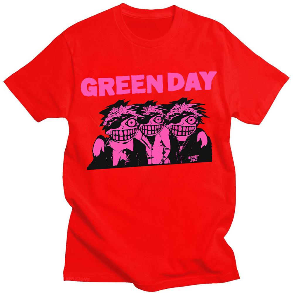 Green Day Rock Artist Tshirts Green Day Alternative Song Dilemma Top New Harajuku Aesthetic Tshirt Oversized Hip Hop Streetwear