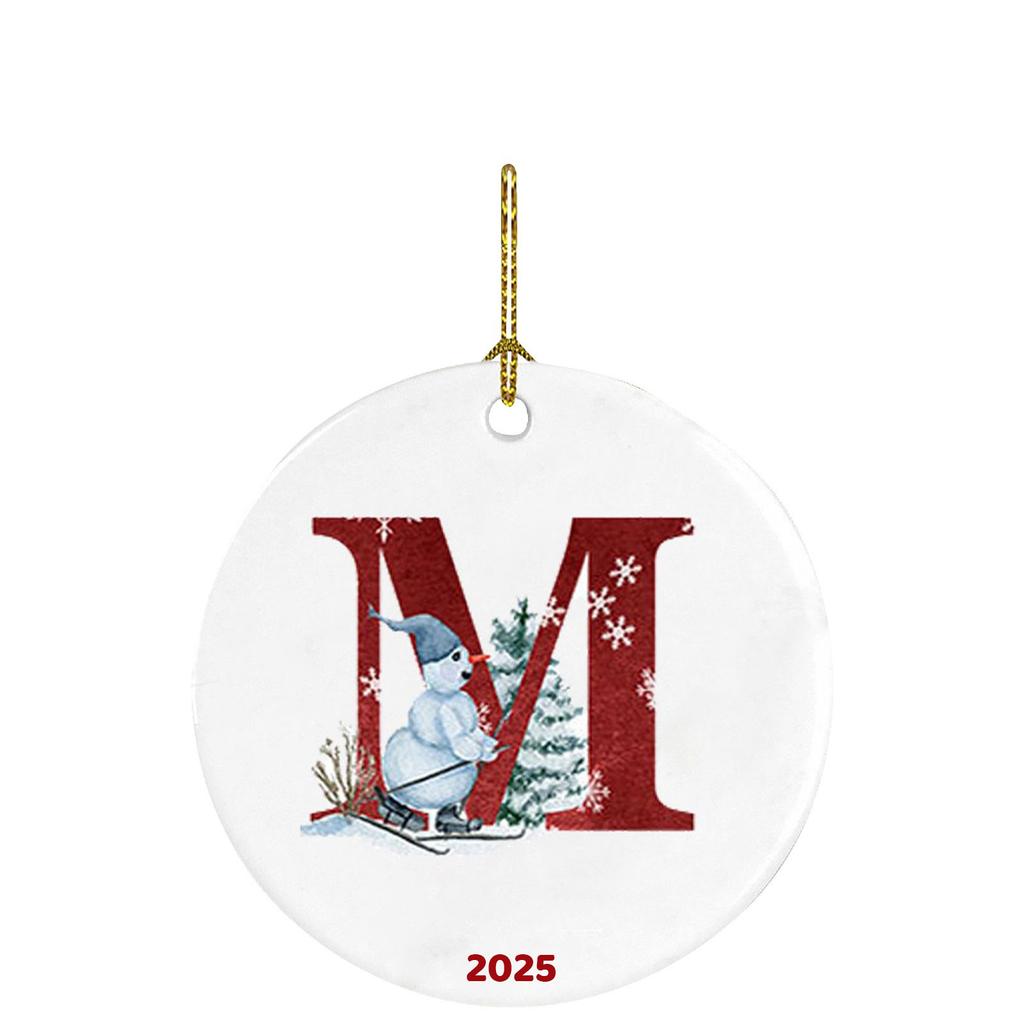 26 Letters Santa Christmas Pendant Acrylic Car Pendant Christmas Tree Decoration