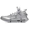 Li Ning Essence ACE Cushioning Slip Resistant Abrasion Resistant Low Top Vintage Basketball Shoes Men's Silver AGBN069-2