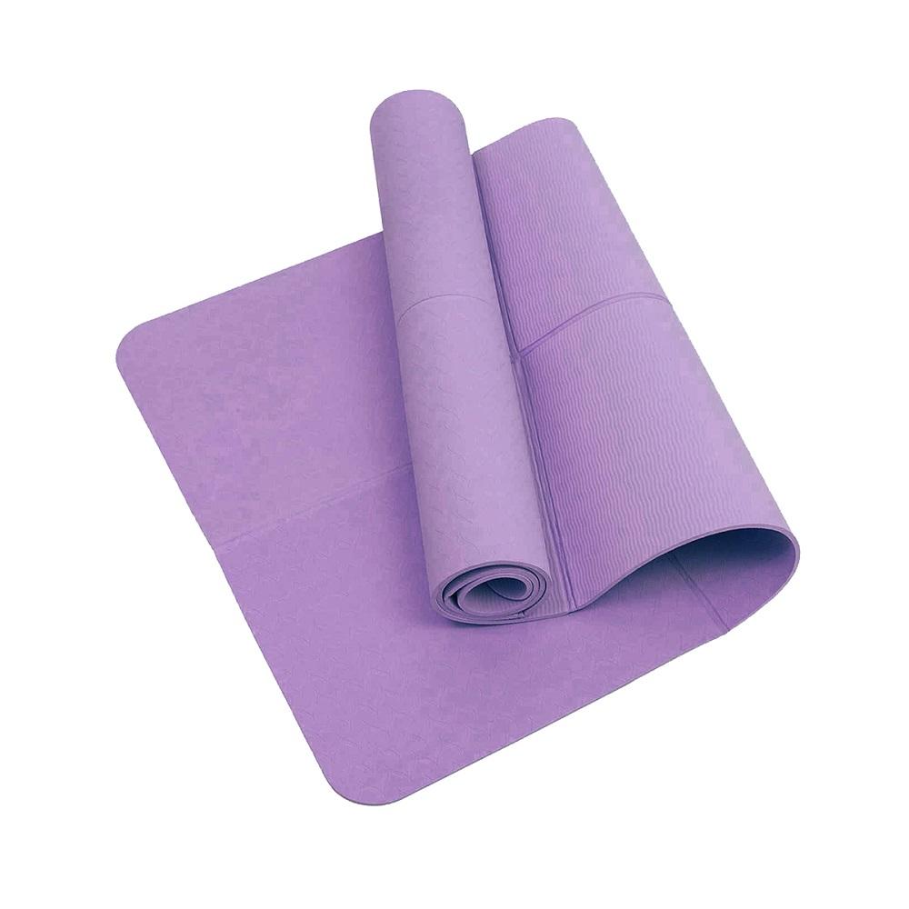 

TPE Yoga Mats Yoga Meditation Pad Anti-Slip Foldable Pilates Gymnastics Mat Soft Shock-absorbing Easy Clean Sports Equipment фиолетовый