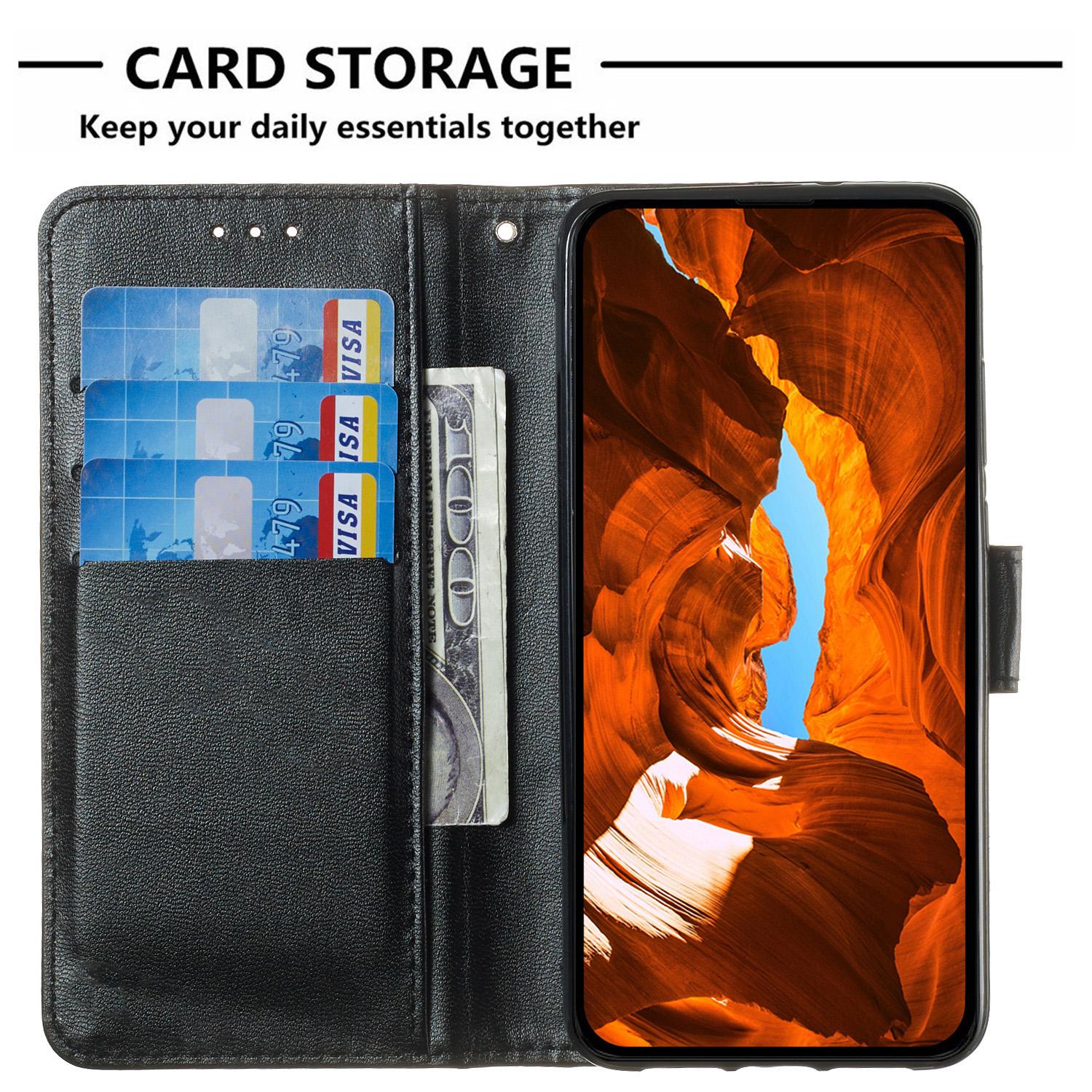 

For OnePlus 13 Case with Card Holder PU Leather Flip Wallet Phone Cover Rose Gold