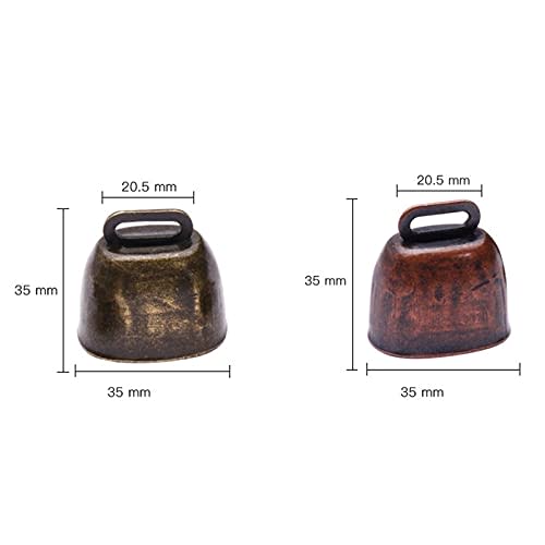 Stuurvnee 10 sztuk małych mosiężnych dzwonków dla krów, koni i owiec, retro miedziane dzwonki dla koni i owiec, dzwonki dla krów