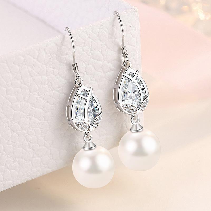 Lindon – boucles d'oreilles en alliage de cuivre et Zircon, boucles d'oreilles pendantes pour femmes, cadeaux de fête de mariage