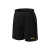Li Ning Badminton Series Solid Color Comfortable Letter Pattern Knitted Sports Shorts Unisex Shorts AAPU219-1