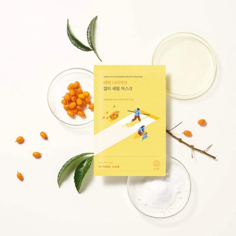 ROUND LAB Vita Niacinamide Dark Spot Serum Mask (20ml X 10 Sheets)