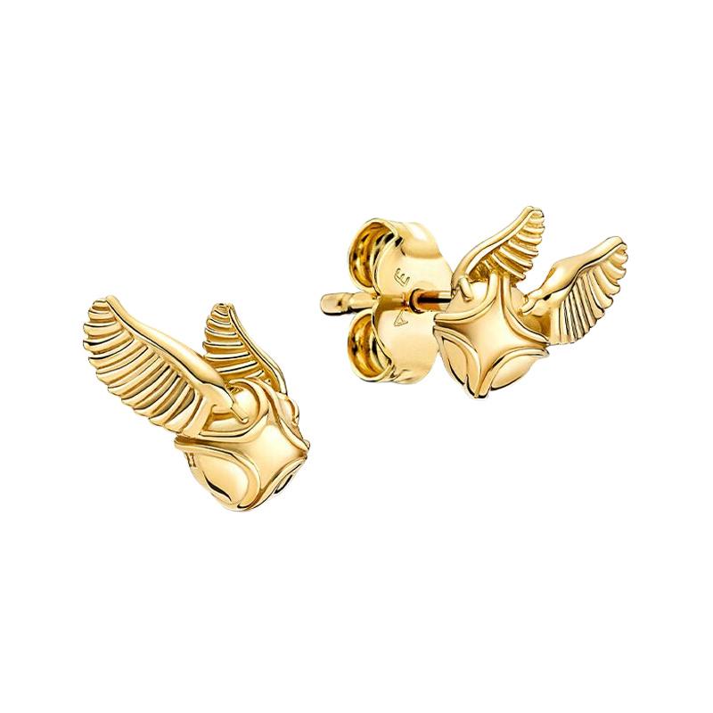 Pandora Earrings Harry Potter Series Snitch Earrings Women s Gold 260025C00 золотой