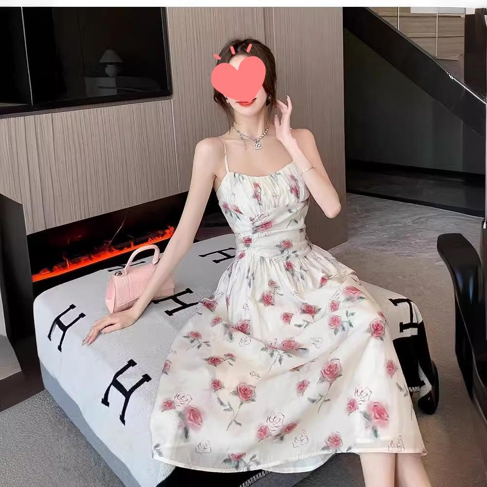 Tea Break French Style Spaghetti Strap Evening Dress – Elegant, Waist-Hugging, and Luxurious for Women