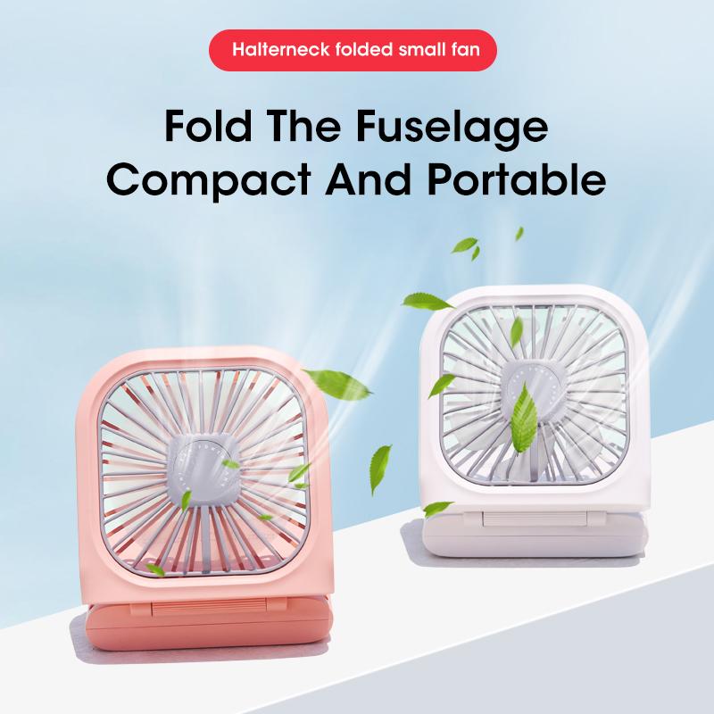 3000mAh mini přenosný ventilátor USB dobíjecí chladič Skládací ruční stolní ventilátor Tichá skládací kancelářská domácí praktická powerbanka