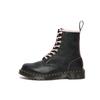 DR. Martens 1460 Leder Weiches Leder 8 Ösen Kurze Stiefel Damenstiefel Schwarz Rosa 27276001