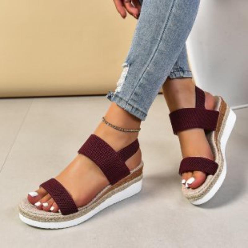 Large-size Platform Wedge Sandals for Women, New Style, Fish-mouth Design, Thick Sole Shoes