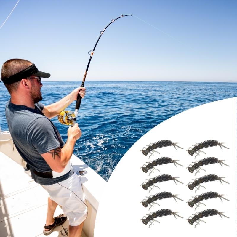5/10PCS Soft Insect Lure Topwaters Swimming Lure Baits Artificial Insect Fishing Lure Swimbait Topwaters Swimming Lure