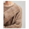 Warm Pullovers Women Dropped Sleeved Loose Sweaters Fall Winter Camel