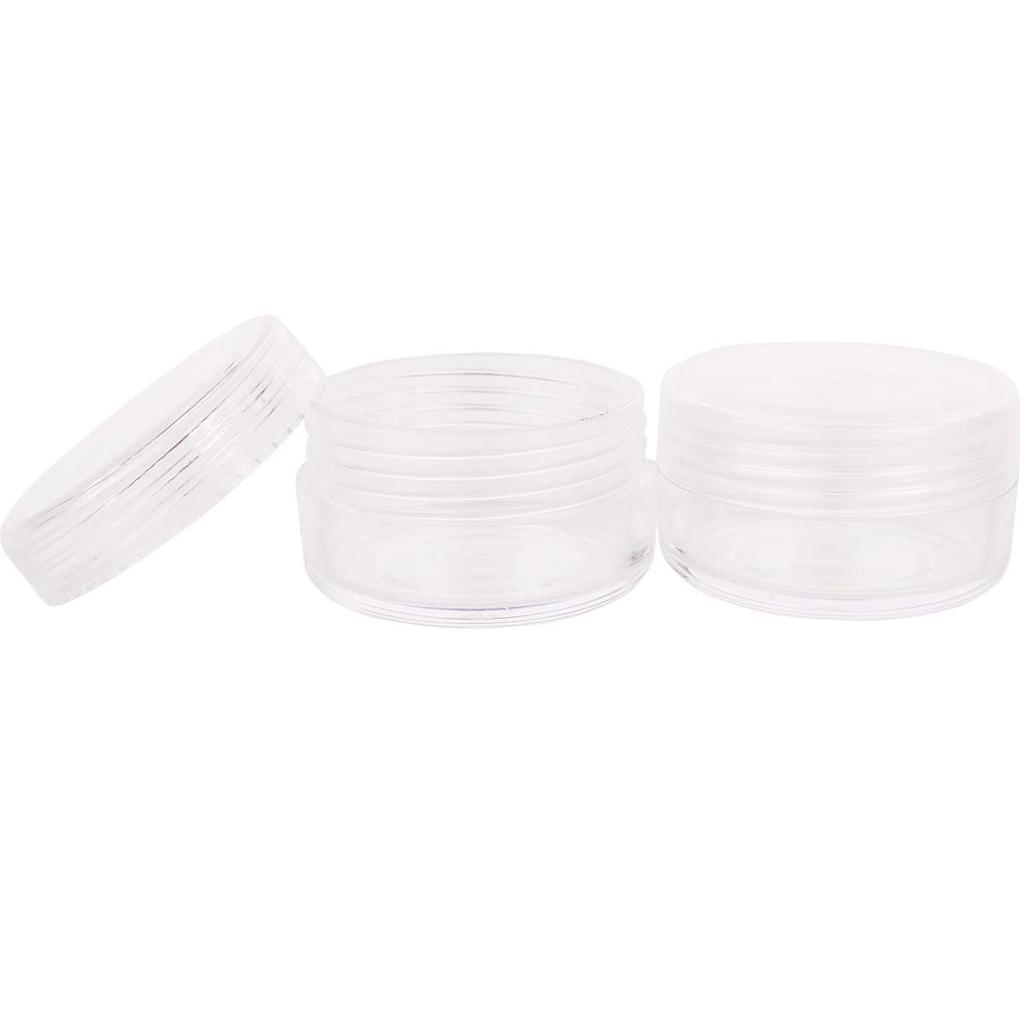 Wopanxye Cream Cream Cosmetic Refill Lip Small Cream Handmade Cosmetic Set of Clear Storage Small Transparent White Lid Included Container, Jar,