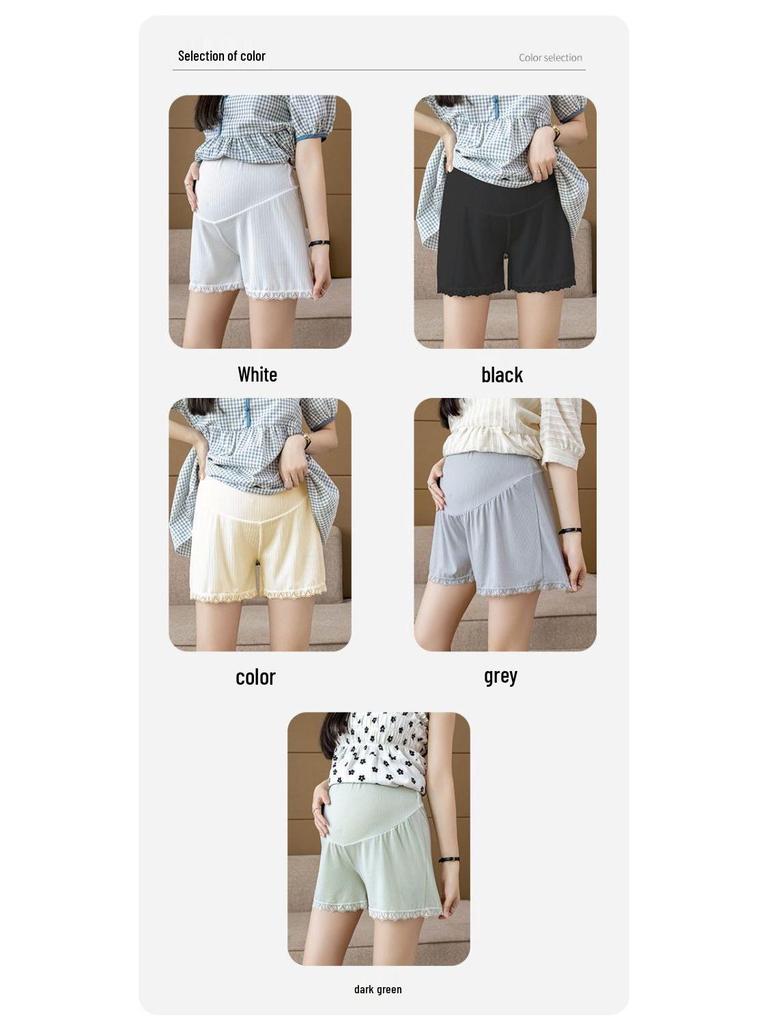 Maternity Ice Silk High-Waist Loose Pants - Summer, Adjustable, Plus Size, Anti-Exposure