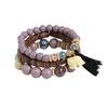 Fashion 1 Set Stretch Acrylic Beaded Bohemian Lady Bracelet Bangle