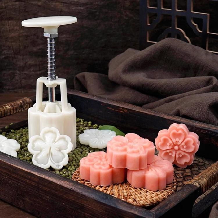 DIY Mooncake Moulds Hibiscus Shaped Baking Accessories Mooncake Tools for Baking