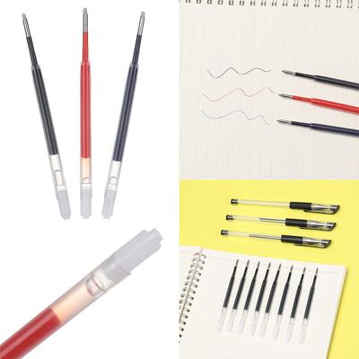 Rechizite de scris pentru birou rezerve pentru stilou cu gel pentru semnătură, cerneală neagră, albastră, pennă medie, miez, apăsare, rotativ