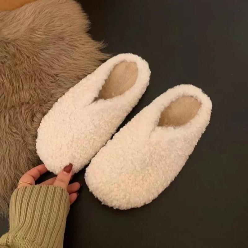 Fashion Fashion Baotou Cotton Mopping Winter New Round Head Deep Mouth Soft Bottom Anti-slip Wear-resistant Flat Bottom Half Mopping