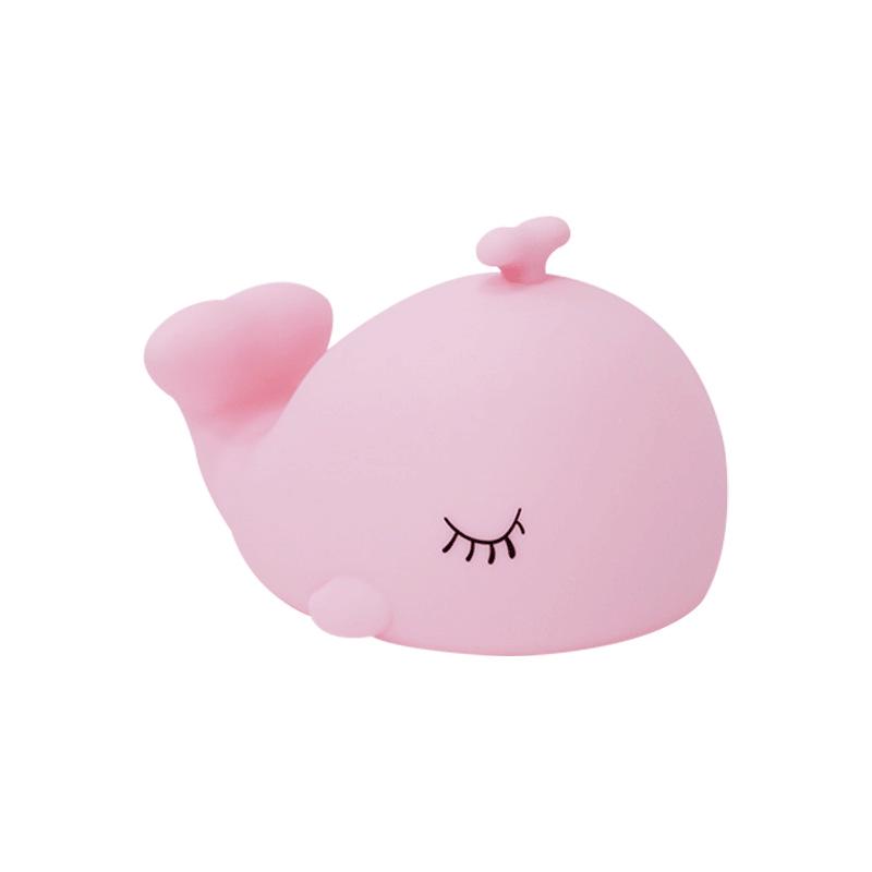Whale Silicone Night Light: Cute Cross-Border Souvenir for Baby's Bedroom and Bedside