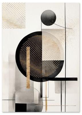 Poster Abstraction Black Gold