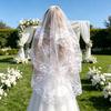 Yousheng Lace Veil Short Face Covering Retro Style Halloween Head Accessory with Exquisite Lace Binding Comb Veil for Gothic Bridal Lolita