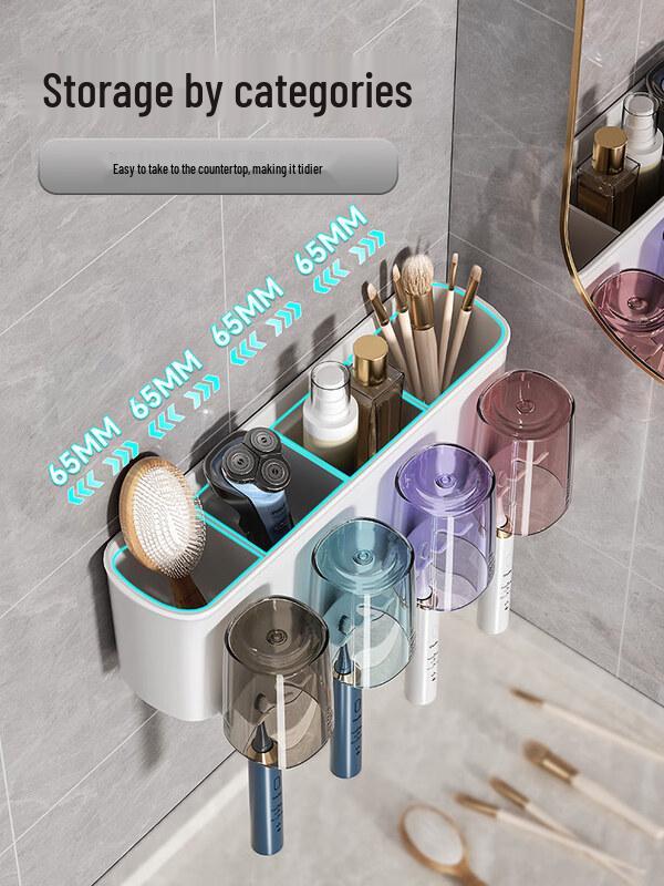 LIEI Suction Cup Wall-Mounted Toothbrush Holder