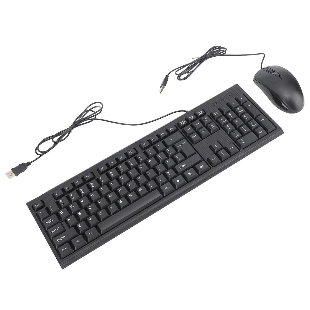 Tastatur und Maus USB-Kabelgebundenes Tastatur- und Maus-Combo-Set für Gaming und Bürogebrauch, 104-Tasten-Set, Rutschfest Wasserdicht,