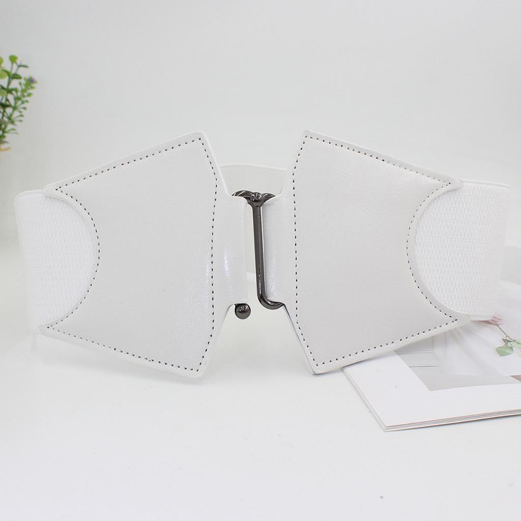 Fashion PU Corset Belt Wide Waist Belt Dress Decorative Cincher Elastic Waspie Belt Waist Shaping Belt for Down Jacket