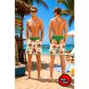 Mens Funny Floral Beach Shorts 3D Print  Men Swimwear  Trunks Drawstring Summer Board Shorts Vacation Beachwear For Man