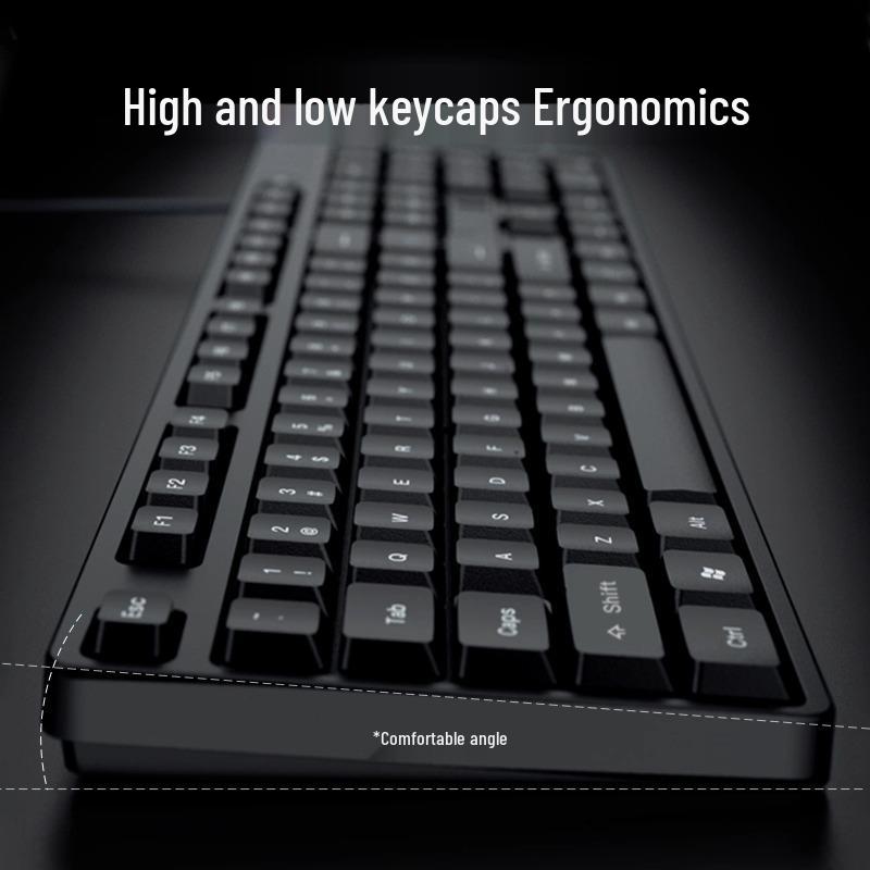Universal Wired Silent Keyboard & Mouse Set for Office - Laptop & Desktop Compatible
