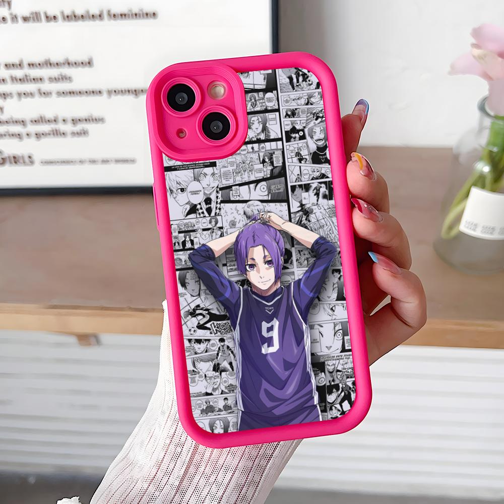 

Blue Lock Reo Mikage Thicken TPU Mobile Phone Case for iPhone 17 16 15 14 13 12 11 Air Pro Max Plus Colorful Cover iPhone 15