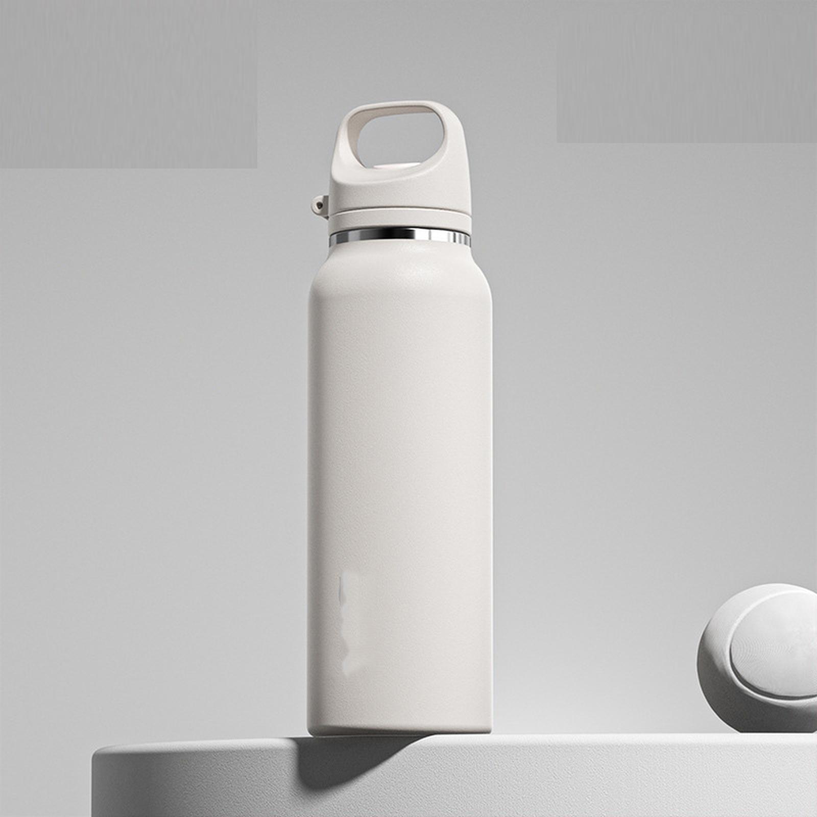 

Vacuum Cup Keep Coffee Hot/Cold 12h Long Time, Lock Lid Leakproof Insulated Water Bottle Burckle Car Holder Tumbler one size білий