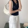 Y2K Retro Hobo Shoulder Armpit Bag for Women Pu Leather Maillard Style Underarm Bag Clutch Handbags for Travel Work Shopping Sac