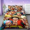 One Piece Duvet Cover Cartoon Luffy Bedding Set Soft and Comfortable Queen/King Twin Full Size Teens Boys Boys Gifts Soft Cozy