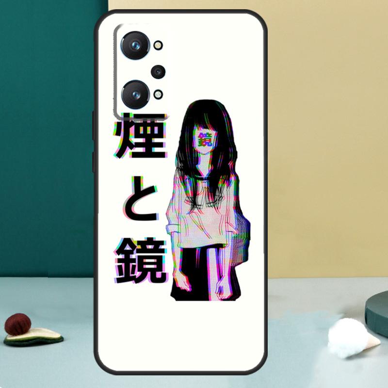 Sad Japanese Aesthetic Art For Realme GT 6T 5 6 GT 7 Pro C67 C75 C61 C55 C53 C51 C21Y C25S 10 11 12 13 14 Pro Plus Case